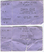 Common Sense 2 Collectable 2004 Ticket Stubs CAPISTRANO Reggae Warped Co... - £5.54 GBP