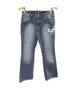 Southpole Jeans Women Boot Cut Blue Denim Embroidered Logo Spellout Y2K ... - $470.24 MXN