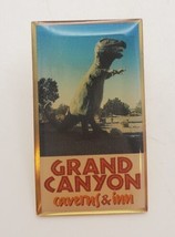 Grand Canyon Caverns &amp; Inn Rectangle Souvenir Travel Lapel Hat Vintage Pin - £15.35 GBP
