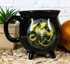 Wicca Sabbats Wheel of The Year Imbolc Dragon Heat Color Changing Cauldron Mug - £19.76 GBP