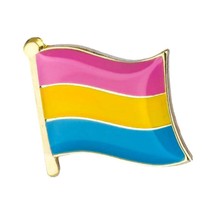 Pansexual Pride Flag Lapel Pin 16mm Gay Lesbian Lgbt Lgbtq Hat Tie Tack Badge - £5.49 GBP