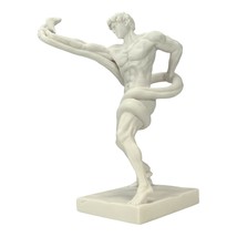 An Athlete Wrestling with a Python Man Snake Cast Marble Statue Sculptur... - £82.12 GBP