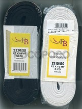 Chevron Elastic Ribbon Height 50 MM 2110/50 Stretchy Black And White - £1.13 GBP+