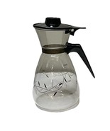 Vintage Tricolette 4 Cup Flameproof Glass Coffee Carafe Gold Vine Leaf D... - €22,16 EUR