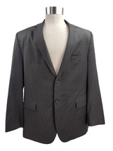 Pronto Uomo Brown Pinstripe 100% Wool 46L Men&#39;s XL Sport Coat - $10.88