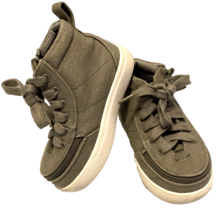 Toddler Shoes Billy Footwear 7 WIDE Kids Gray High Top Zip Around Lace Up - £22.05 GBP