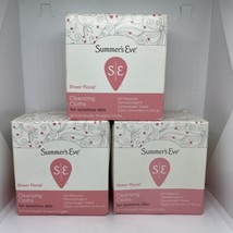 Summer&#39;s Eve Feminine Cleansing Cloths Sensitive Skin Sheer Floral 16 Ea (3 pk) - £10.11 GBP