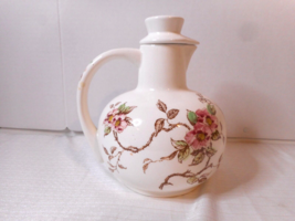 Vtg Nasco Springtime Dogwood Floral Design Tea Pot Carafe Water Pitcher Lidded - £19.99 GBP