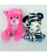 MVP Group Cats Leopard Plush Lot Of 2 Glitter Eyes 6&quot; Stuffed Animal Pin... - £17.89 GBP