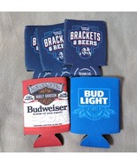 Lot Of 5 Random Can Koozies Coozies Samuel Adams Bud Light Budweiser - £7.85 GBP