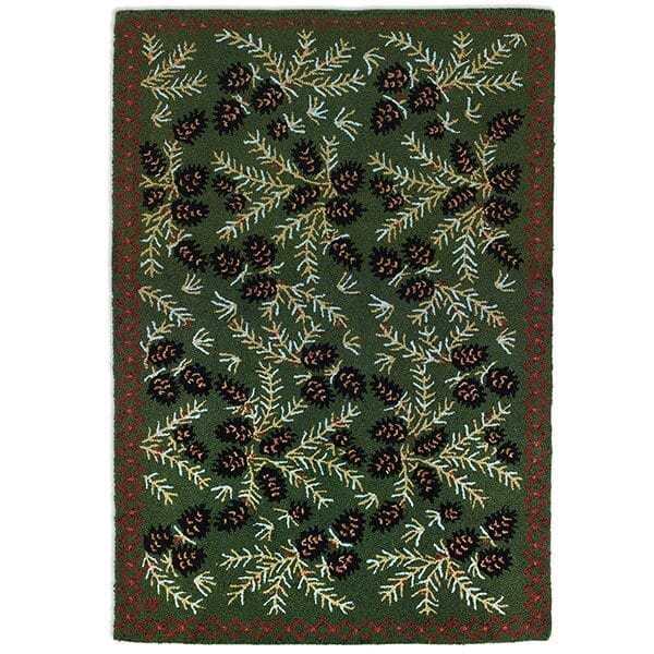 Pine Boughs Luxury Hand-Hooked Wool Rug - $147.28+
