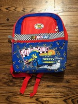 Looney Tunes ADS Vintage Tweety Finish Line NASCAR School Backpack Bag Red Blue - £15.61 GBP