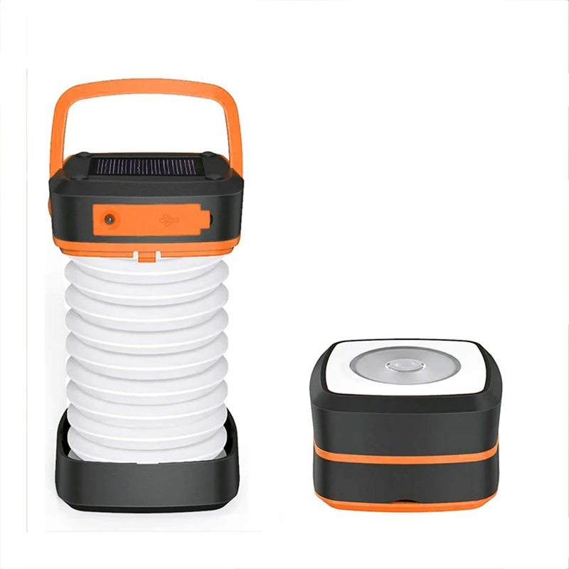 Solar Powered LED Camping Lantern Lamp Outdoor Fishing Tent Lights Collapsible S - £182.20 GBP