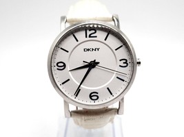 DKNY Watch Women New Battery White Band Silver Dial 36mm - £18.26 GBP