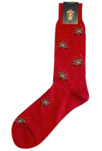 Punto Italian Christmas Patterned Dress Socks Egyptian Cotton 10-13 Red ... - £20.44 GBP