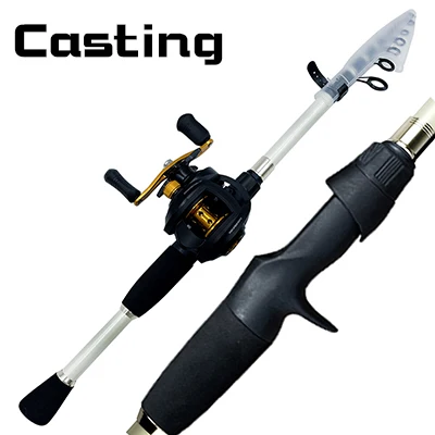 GHOTDA Fishing Set Casting/Spinning Rod and Reel Combo Portable Ultralight Trave - £133.98 GBP