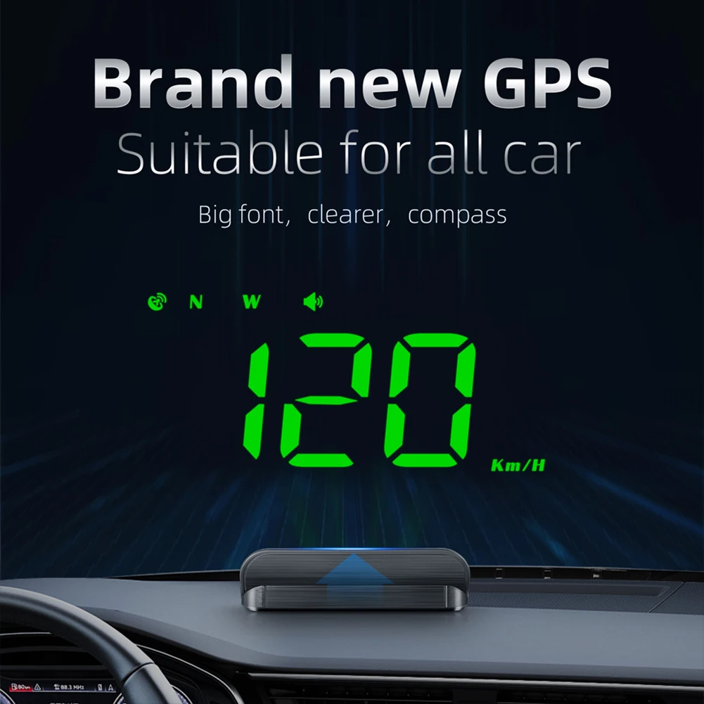 Digital Speedometer Windshield Projector GPS Speedo Big Font GPS Speed Detector - £15.31 GBP+