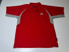 VTG Ohio State Buckeyes Men’s Red Short-Sleeve Polo Shirt – Medium - Nike - £6.27 GBP