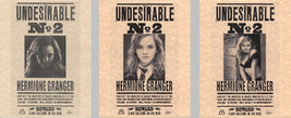 Lot of 3 Harry Potter Undesirable Hermione Granger Poster/Print Emma Watson - £2.47 GBP