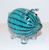FABULOUS STEPHANIE MIRON VENETIAN ART GLASS MCM WATERMELON STRIPED PIG F... - $47.91