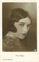 POLA NEGRI Vintage Original German UFA Postcard Fainted at Valentino&#39;s Funeral! - £20.10 GBP