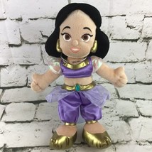 Disney Aladdin Princess Jasmine Plush Soft Toddler Doll Purple Outfit Stuffed - £5.90 GBP