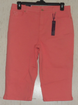 Nwt Womens $48 Gloria Vanderbilt &quot;Amanda&quot; Slimming Coral Denim Skimmer Size 14P - £25.69 GBP