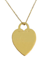 Tiffany&amp;Co. 18k Yellow Gold Heart with Chain  - £943.62 GBP