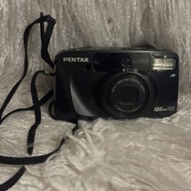 Pentax IQZoom 120 Film Camera Black Panorama Zoom Autofocus - FOR PARTS ONLY - $14.84