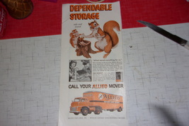 vintage Allied Mover and Storage advertisement 1958 - £9.37 GBP