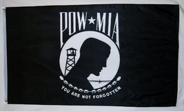 POW MIA You Are Not Forgotten Flag 3&#39; X 5&#39; Indoor Outdoor Banner - £3.82 GBP