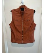 New Shyanne Women&#39;s Zip Front Vest  With Pockets Size XSmall Rust Brown ... - $826.91 MXN