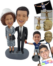 Personalized Bobblehead Gorgeous Couple Dressed For The Perfect Evening - Weddin - £117.23 GBP