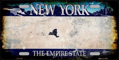 Primary image for New York State Background Rusty Novelty Metal License Plate LP-8148