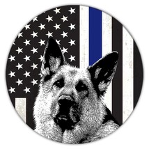 Police K-9 German Shepherd : Gift Coaster USA Flag Blue Thin Line Dog America - £4.01 GBP