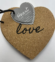 Heart Cork Coasters Set of 4 Kate Aspen NEW - £3.98 GBP