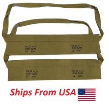 (Pack of 2) US Army Cotton Cloth Bandolier for M1 Garand - US Olive Color - £17.25 GBP