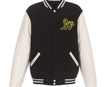 MLB Oakland Athletics Reversible Fleece Jacket PVC Sleeves 2 Front Logos... - £94.51 GBP