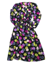 NWT Kate Spade New York Winter Garden Midi in Black Floral Print Wrap Dress 0 - £86.79 GBP