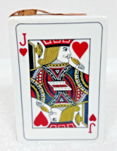1970s Circus Circus Vegas Decanter Jack Playing Card Pocket Flask Porcelain - $29.21