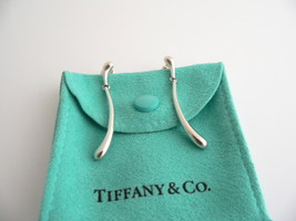 Tiffany &amp; Co Silver Teardrop Earrings Peretti Dangling Dangle Tear Drop ... - £351.69 GBP