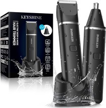 Electric Body Hair Trimmer For Men: Waterproof 2-In-1 Groin Hair Trimmer... - $37.98