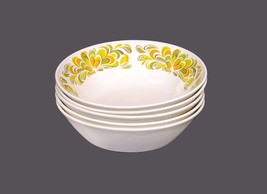 Five Johnson Brothers Sun Valley coupe cereal bowls. - £51.65 GBP