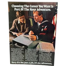 US Navy Recruitment Print Ad Vintage 1982 Its Not Just a Job Military USN - £7.99 GBP