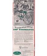Vintage Print Ad AMF Roadmaster Bicycles 4&quot; x 11.5&quot; - £3.95 GBP