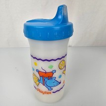 Vintage Playtex Plastic Sippy Cup Blue Mice Mouse with Valve 1997 90s - £13.17 GBP