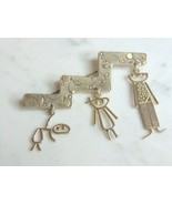 Womens Vintage Estate Sterling Silver Family Brooch 11.4g E5868 - €51,75 EUR