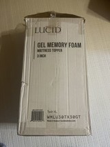 LUCID 3 Inch Cooling Gel Memory Foam Mattress Topper - Twin XL (79”x37.5”) - £56.77 GBP
