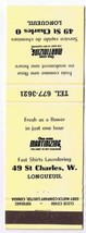 Matchbook Cover One Hour Martinizing Longueuil Quebec Yellow - £1.09 GBP