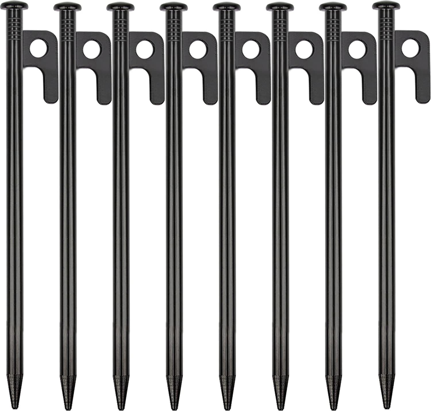 8 Pack Tent Stakes Heavy Duty Metal Tent Pegs For Camping Steel Tent Sta... - $35.99